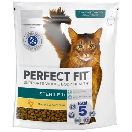 PERFECT FIT (Sterile 1+) 750g Chicken Rich - suché krmivo pre mačky po sterilizácii