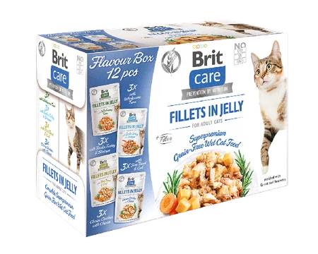 BRIT CARE Cat Fillets in Jelly mix 12x85g