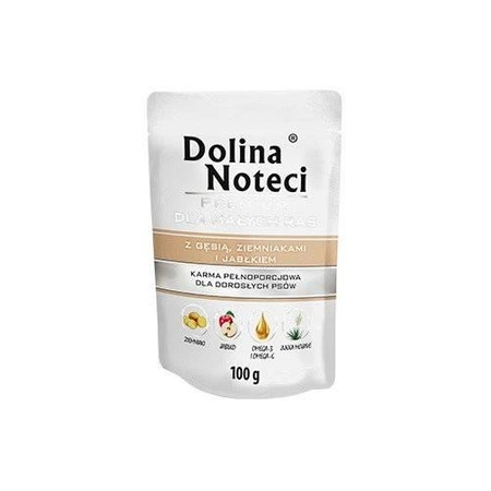 Dolina Noteci PREMIUM pre psy malých plemien s husacími zemiakmi a jablkom 100 g