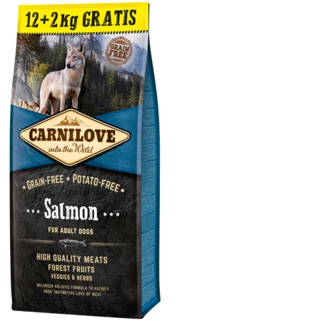 Losos Carnilove pre dospelých 12 kg + 2 kg
