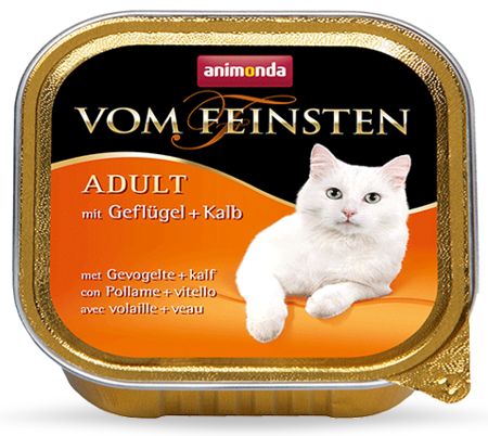 ANIMONDA Vom Feinsten Adult cat taste: s hydinou a teľacím mäsom 100g