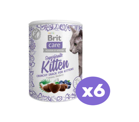 BRIT CARE Cat Snack Superfruits Kitten 6x100g