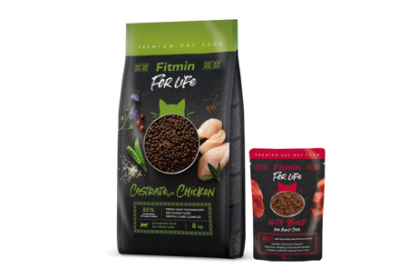 FITMIN Cat For Life Castrate  Chicken 8kg + Fitmin Cat For Life Adult Beef 85g GRATIS