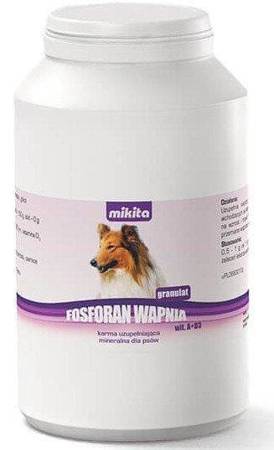 MIKITA Fosforečnan vápenatý + vitamín A + D3 granule - vitamínový a minerálny prípravok pre psov 500g