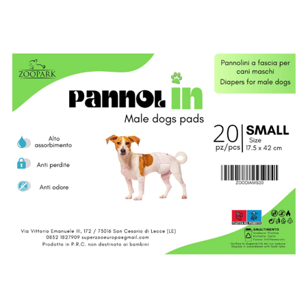 PannolIN Plienky pre psov veľkosť S 17,5x42cm 20ks/bal.