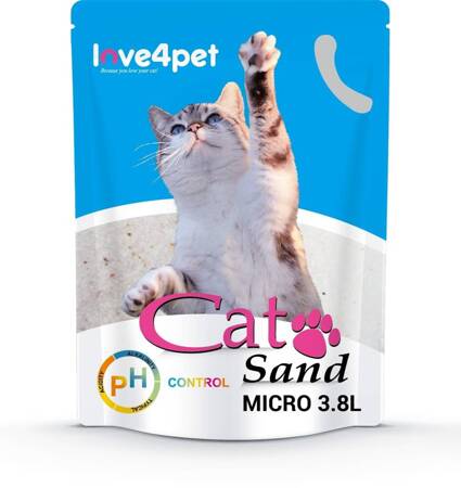 Silikónová podstielka pre mačky Sand Micro - PH Control 3,8 l ( mení farbu na kontrolu skorých príznakov choroby)